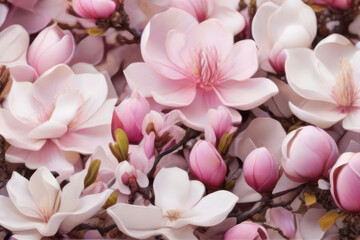 magnolia blooming background