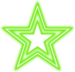 Glowing neon star