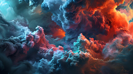Fototapeta na wymiar abstract colorful clouds background