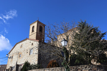 Fototapeta na wymiar Church in the town of Oncala, in the province of Soria (Spain)