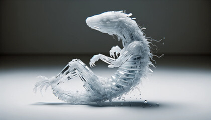 Obraz premium Sculptures of living creatures in crystal.