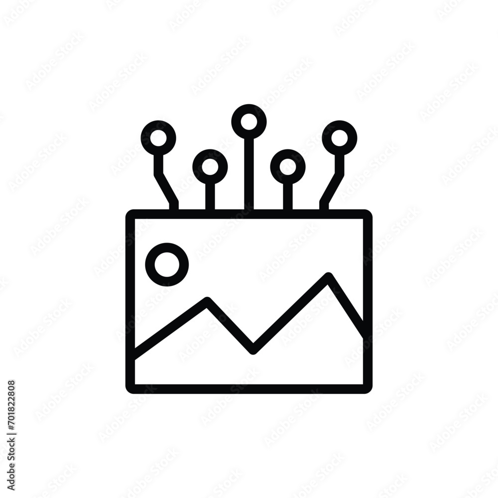 Poster ai artificial intelligence image generate icon vector