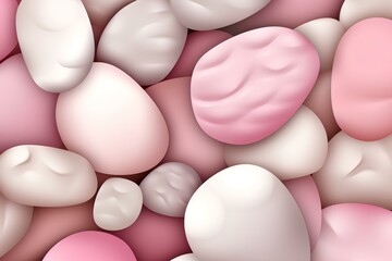 pink and white chocolate candies made by midjourney