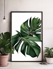 Tropical Wall Poster, Leaf Print, Palm Tree Print, Wall Art, Palm Leaf Wall Decor, Printable Art

