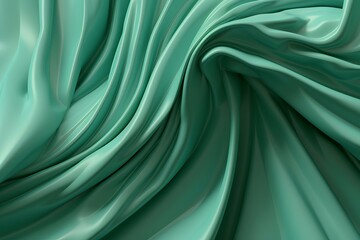Obraz premium green silk background made by midjourney