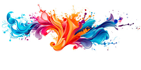 Abstract background with colorful paint splashes