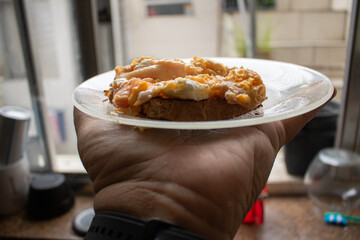 Pão de forma na frigideira