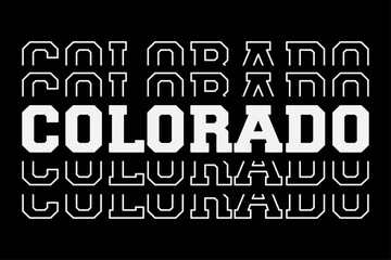 Patriotic USA State Colorado T-Shirt Design