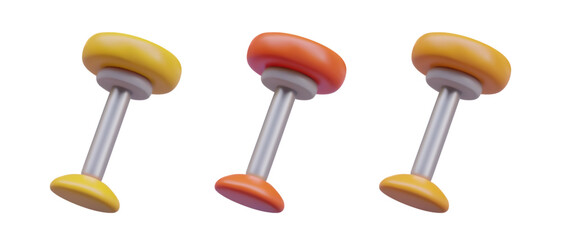 Set of bar stools, bottom view. Classic high round chair without back, furniture for bar, restaurant, night club. 3D isolated vector illustration. Web design