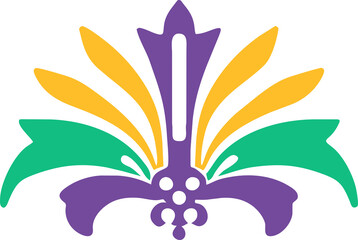 Mardi Gras carnival set of flat icon, mardi gras design element