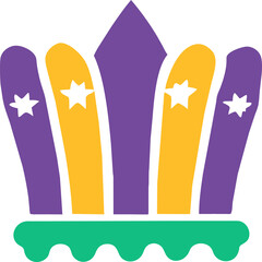 Mardi Gras carnival set of flat icon, mardi gras design element
