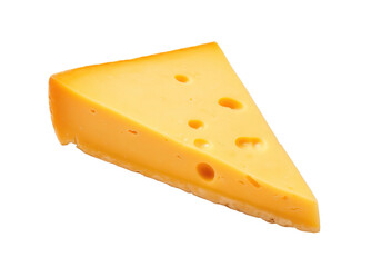 Cheese Slice isolated on transparent background. PNG file, cut out