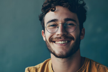 Obraz premium Guy adult looking person smile happy portrait men expression happiness young face
