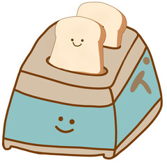 toaster with bread