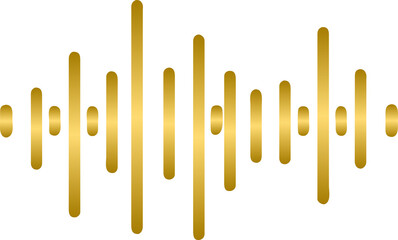 Golden sound waves, equalizer, gold sound wave forms	
