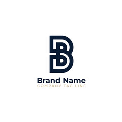 letter b logo with Different shape icon design vector design template inspiration