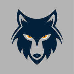 Wolf head logo graphic vector design 