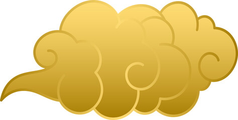 Golden Xiangyun Auspicious clouds, chinese, japanese, korean traditional clouds