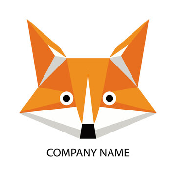 fox head logo design, icon, sign and symbol 