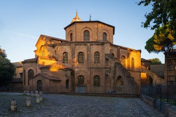 Naklejka premium Basilica di San Vitale, one of the most important examples of early Christian Byzantine art in Europe,built in 547, Ravenna, Emilia-Romagna, Italy
