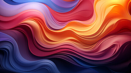 Fototapeta premium abstract colorful glowing wavy perspective with fractals and curves background 16:9 widescreen wallpapers