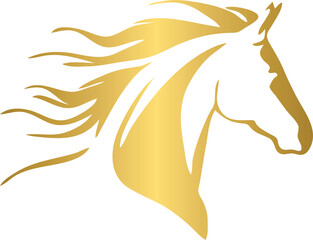 Golden horse icon © N2