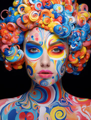 Colorful Expression: Vibrant Face Art