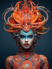 Colorful Expression: Vibrant Face Art