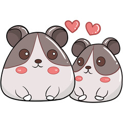 Cute hamster for valentine's day