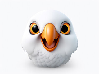 Amazingly cute 3D emojis on white background.