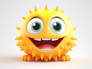 Amazingly cute 3D emojis on white background.