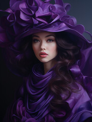 Fashion Model in Purple