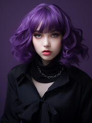 Fashion Model in Purple