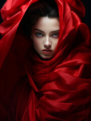 Fashion Model in Red