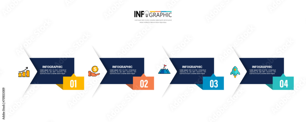 Poster presentation business infographic template vector.