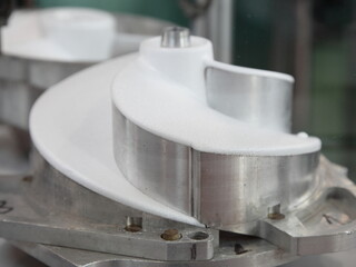 Manufacture of a smeltable model of a JET boat propeller impeller on a pitch slide for the lost wax...