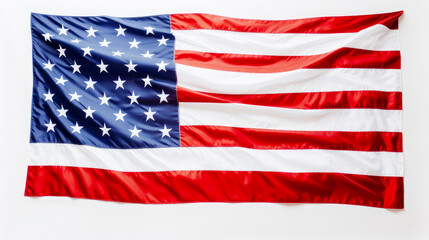 American flag of the United States on a white background