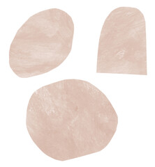 Hand drawn watercolor beige background. Light brown texture paper. Сut out watercolor design element. Bronze watercolor brush. Wax crayon textures.