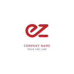 EZ creative initials letter logo design concept. EZ icon design. E Z