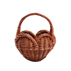 Fototapeta premium Heart Shaped Basket in Product Photography, Isolated on Transparent Background, PNG