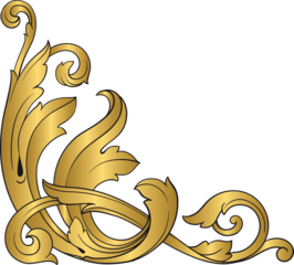 Decorative vintage floral corner frame and Certificate border