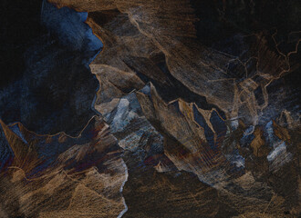 Old Color Grunge Painted Plaster Stucco Wall Vintage Weathered Frame With Abstract Antique Cracked Scratched Texture And Retro Pattern. Empty Space For Image Or Text. Square