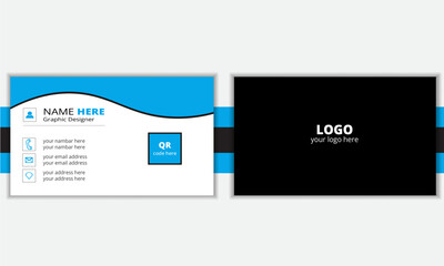 business card with modern design template texture and vector, clean professional modern business card.