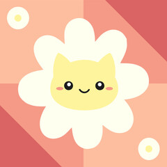 Happy cute sweet wallpaper background vector