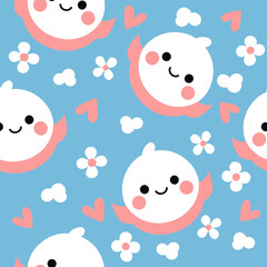 Happy cute sweet wallpaper background vector
