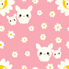 Happy cute sweet wallpaper pink background vector