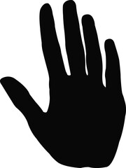 Obraz premium a hand silhouette vector