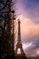 The Eiffel Tower under Moody Skies - Paris, France
