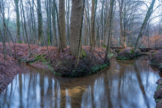 Well head of the Rode Beek bij Vaassen (Red Brook near Vaassen), a man made river used to power water mills on the Veluwe (Vaassen, The Netherlands).