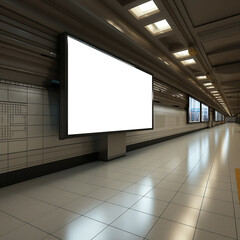 underground interior. Urban light box inside advertisement metro airport horizonatal